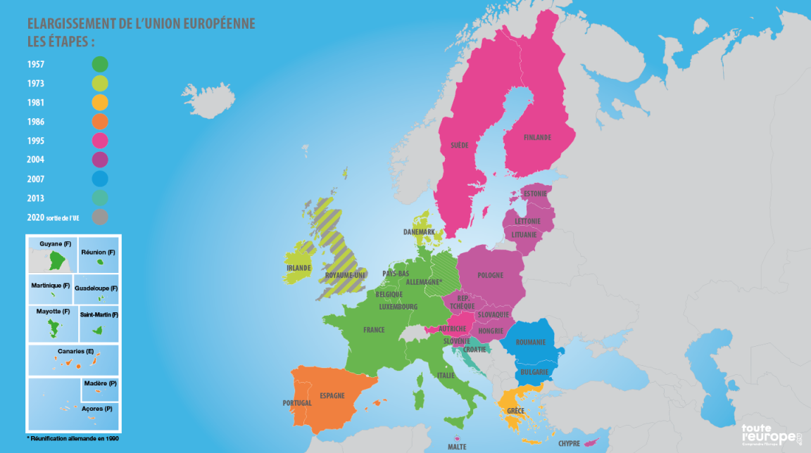 carte états membres de l'UE